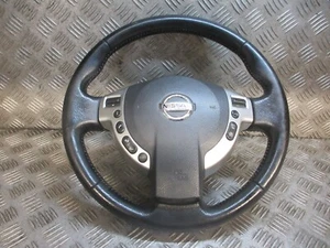 2011 NISSAN QASHQAI N-Tec 5DR MK1 LEATHER MULTIFUNCTION STEERING WHEEL - Picture 1 of 2