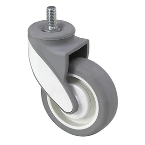 4" x 1-1/4" Medcaster Swivel Threaded Stem Caster MQ04TPP125SWTS02 1-4551 - Picture 1 of 1