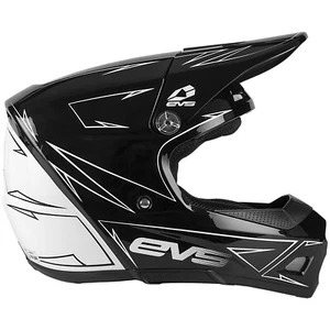 EVS HE21T3P50-WH-M Medium 50-50 Black/White Youth T3 Pinner Helmet - Picture 1 of 2