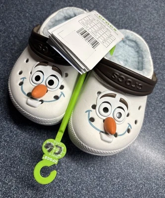 Zueco Clásico Forrado Crocs Niños Disney Frozen Olaf C6 Niño Niño Niña NUEVO Blanco Foto 1 de 4