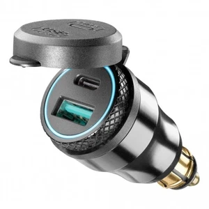 Adaptador USB Interphone Moto - Adaptador Din USB A y USB C - Imagen 1 de 3