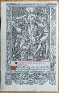 Gefangennahme Jesus Miniatur Pergament Stundenbuch Blatt Horae Kerver Paris 1523 - Picture 1 of 2