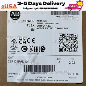 22F-D1P5N103 AB PowerFlex 4M 0.4 kW 0.5 HP AC Drive 22F-D1P5N103 NEW - Picture 1 of 4