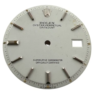 Genuine Rolex Oyster Datejust 36mm Vintage Dial White & Steel 1601 1603 - Foto 1 di 4