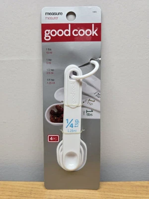 New 4 Piece Good Cook Classic Measuring Spoons Plastic Measurer - Image 1 of 4