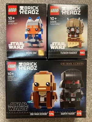 LEGO 40539 40615 40547 BRICKHEADZ Ahsoka Tano Tusken Raider Obi-Wan Darth Vader - Image 1 of 4
