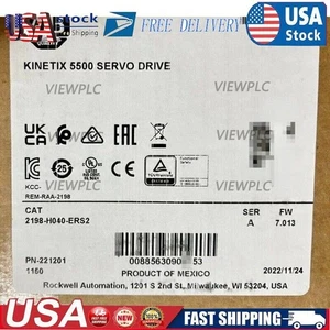 Sellado de fábrica Allen Bradley 2198-H040-ERS2 Kinetix 5500 SERVO DRIVE EE. UU. Impuestos libres - Imagen 1 de 3