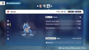 Shiny 6IV Adamant Male Tyrunt Pokémon ZA + Master Ball - Picture 1 of 4