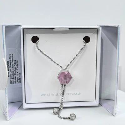 Bomb Party MHA Bolo "Rise and Shine" Amethyst to Pink Tourmaline on Rhodium - Image 1 of 3