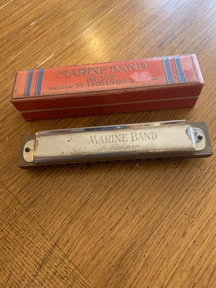 De colección. Banda Marina Armónica No. 365 M. Hohner Alemania Caja Original Llave de G Foto 1 de 1