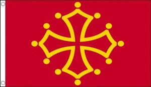MIDI PYRENEES FLAG 5' x 3' Midi-Pyrenees France Toulouse Region French Regional - Picture 1 of 1