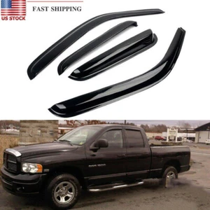 Protector de lluvia para coche con visera de ventana 4 piezas para Dodge Ram 1500/2500/3500 2002-2009 cabina y media - Imagen 1 de 12