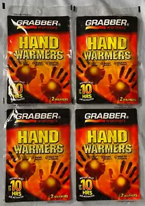 GRABBER Warmers HAND Instant Heat up to 10 Hours 2 Per Pack Lot of 4 NEW - Picture 1 of 3