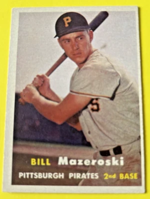 1957 Topps Set-Break #24 Bill Mazeroski como nuevo o mejor RC HOF *JSNICESTUFF* Foto 1 de 2