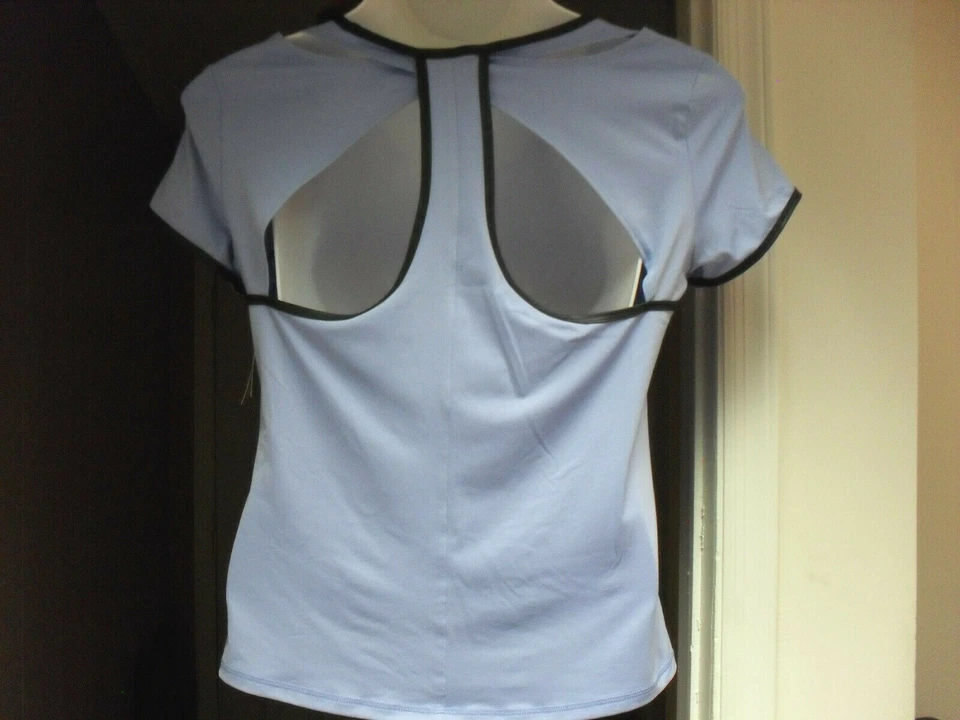 Women's FILA SPORT Cross Back Short Sleeve Tee Shirt Large Blue