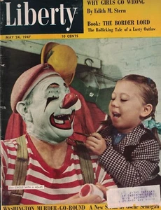 Liberty Magazine May 24 1947 Charles Luckman Whirlaway Horse Racing Clown Circus - Picture 1 of 2