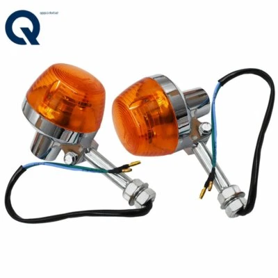2Pcs Turn Signal Light For Honda CT70 CT90 XL100 CB350 CM400 CB450 CB750 8mm 12V - Image 1 of 4