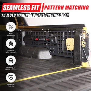 For Ford Ranger 2024-2025 Car Trunk Right Side Molle Panel Rack Carbon Steel Kit - Picture 1 of 12