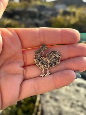 Spilla In Argento 800 Gallo  - Immagine 1 di 4