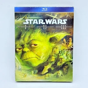 Star Wars Prequel Trilogy Episodes 1,2,3 I II III Blu-Ray Widescreen 2.35:1 A - Picture 1 of 5