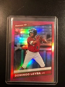 2020 Donruss Red Parallel Domingo Leyba RC Rookie Arizona Diamondbacks #255 - Picture 1 of 2