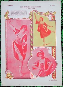 ORIGINAL 1919 Francés Vintage Impreso Fotográfico BAILARINA POLACA PARIS OLYMPIA MUSIC HALL - Imagen 1 de 1