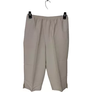 Pantalones capri Blair para mujer talla M crema cintura elástica recta tirar ligero - Imagen 1 de 7