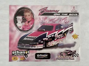 Tarjeta de héroe de carreras Bunny Burkett & The Boys 2000 firmada de 8"" x 10 - Imagen 1 de 7