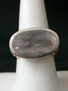 Vintage Sterling Silver Southwestern Abalone Large Ring. Make Offer #1862 - Picture 1 of 6