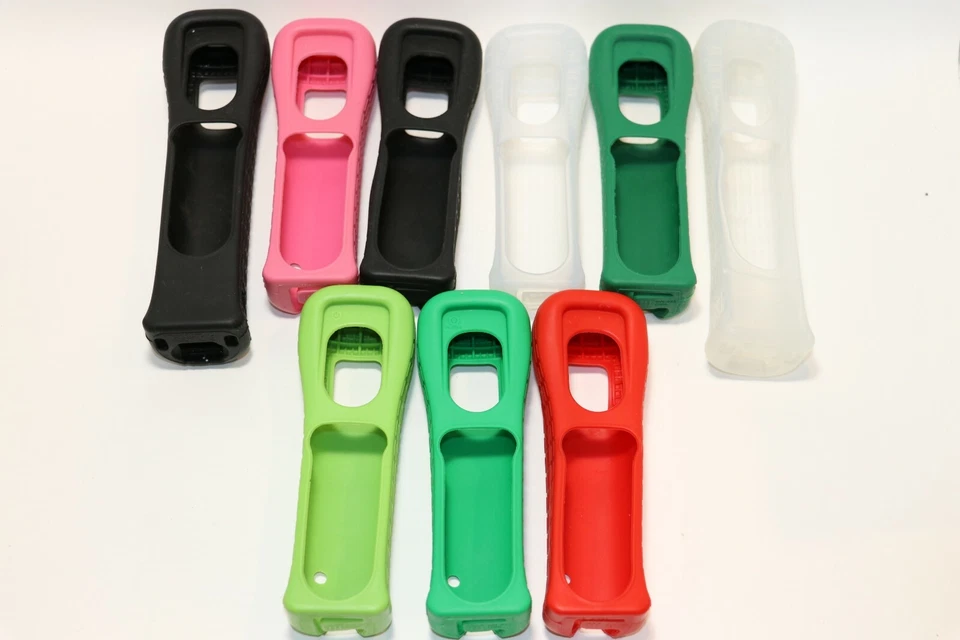 Genuine NINTENDO WII CONTROLLER REMOTE COVER CASE BLACK GREEN RED CLEAR RVL-022 - Image 1 of 1
