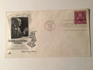 US FDC #960 William Allen White. Art Craft Cachet . Unaddressed and Unsealed. - Picture 1 of 2