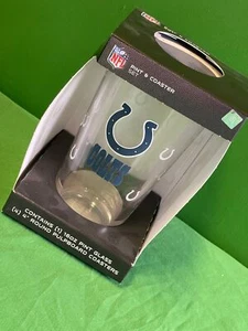 Juego de regalo de vidrio de pinta y montaña rusa NFL Indianapolis Colts nuevo con etiquetas - Imagen 1 de 3