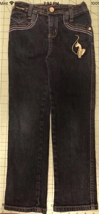 Baby Phat Girlz Size 6 Embroidered Dark Blue Jeans - Picture 1 of 4