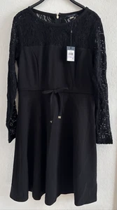 Tommy Hilfiger Zipped Fit & Flare Dress Black Long Sleeve Size 6 - Picture 1 of 12