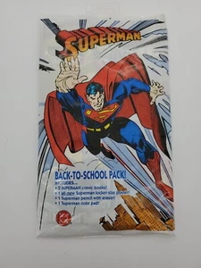 DC Comics 1993 Superman Back To School Pack 2 Comics Poster Pencil Notepad NEW - Picture 1 of 6
