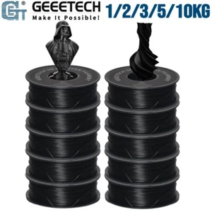 1/2/3/5/10KG Geeetech Black PETG 3D Printer Filament 1.75mm 1KG/Roll Bulk Lot US - Afbeelding 1 van 7
