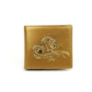 EMPEROR DRAGON Billfold Wallet Gold leaf stamping Cowhide leather made in JAPAN - Picture 1 of 8