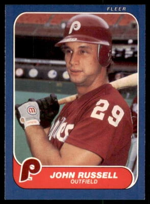 1986 FLEER BASEBALL CARD PHILADELPHIA PHILLIES #448 JOHN RUSSELL - Image 1 of 2