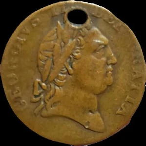 1788 Great Britain Spade Guinea Gaming Token. Holed . Scarce - Picture 1 of 2