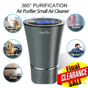 Small Room Air Purifiers Car Cleaner 10Ft² for Allergies Pets Hair,H13 True HEPA - Picture 1 of 11