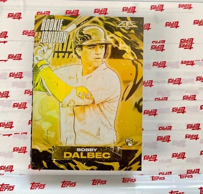 2021 Topps Fire Bobby Dalbec RC Rookie Ignition Gold Minted #RI-19 - Image 1 of 2