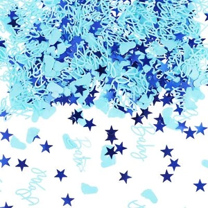1000 Pieces Baby Shower Decorations Confetti - Blue Boy Party Decorations Tab... - Picture 1 of 6