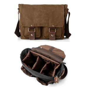 Kleine lässige Canvas Kamera Reisetasche Einsatz Etui für DSLR SLR Canon Nikon Sony - Bild 1 von 14