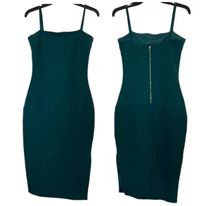 Abito midi Lulus Paulina verde foresta bodycon verde bosco taglia small - Foto 1 di 6