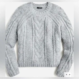 J. Crew | Metallic Pullover mit Zopfmuster Gr. L #BM188 - Bild 1 von 10