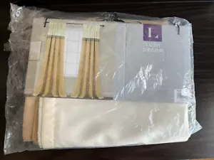 Lush Décor Terra 84Inch Rod Pocket Window Curtain Panels in Beige/Brown Set of 2 - Picture 1 of 4