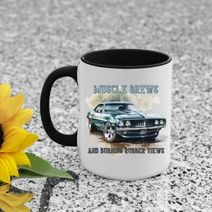 Taza de café Muscle Car, diseño vintage Muscle Brews, regalo clásico para amantes del coche - Imagen 1 de 24