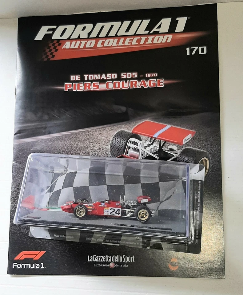 DE TOMASO 505 1970 PIERS COURAGE CON FASCICOLO #F1 CENTAURIA 1/43 - Immagine 1 di 1