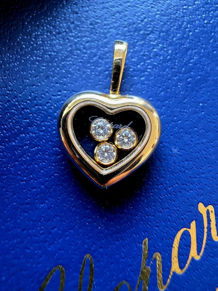 Chopard Happy Diamonds Herz Anhänger 18K Gelbgold 0,15ct mit Zertifikat & Box - Bild 1 von 4