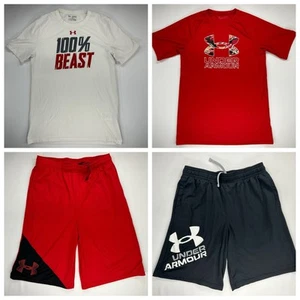 Under Armour Boys Shirts & Shorts / Outfits Lot - Size Youth XL - Picture 1 of 6
